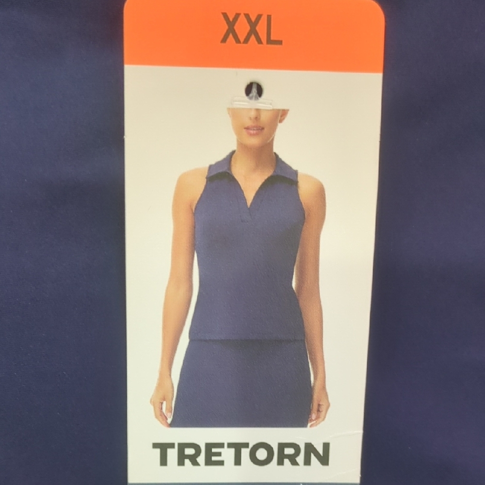 (NEW) Tretorn Dark Blue Sleeveless Polo
